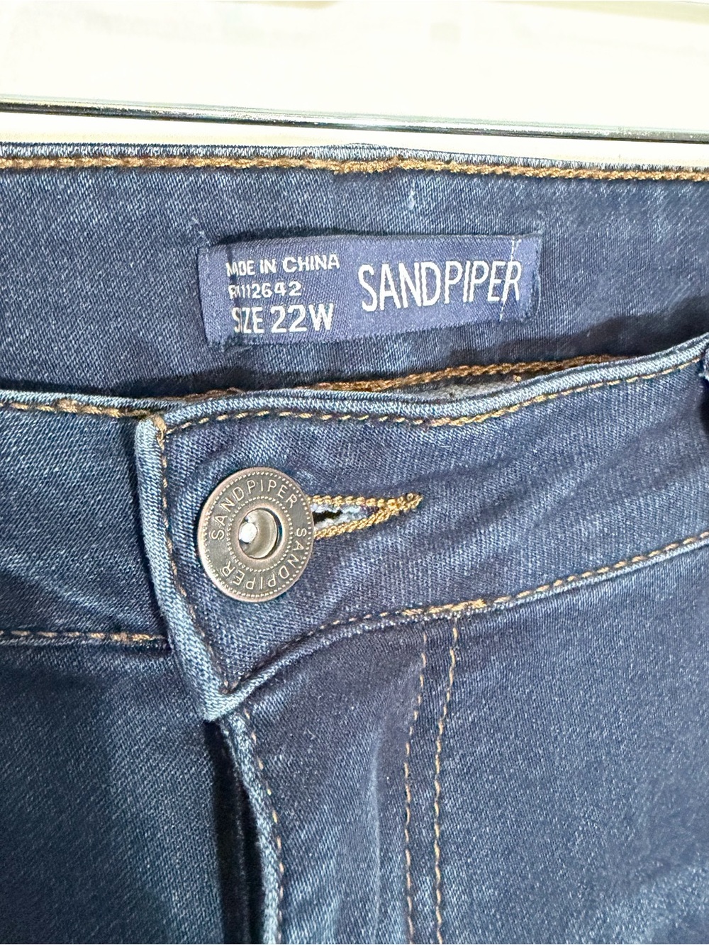 Sandpiper Women's Dark Blue Cropped Ankle Jeans Plus Size 22 W - Picture 2 of 7